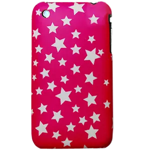 Red White Star Hard Case Cover for Apple iPhone 3g 3gs