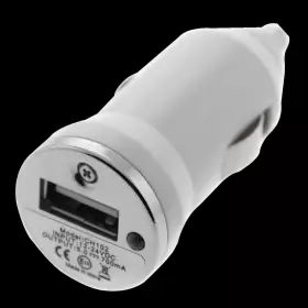 Mini USB Interfaced Car Charger Adapter [WHITE]