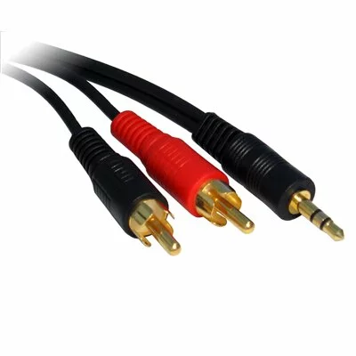 3.5mm Jack-2 x RCA Lead/Cable for use with iPhone Dock