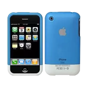 Rubber Case Cover for iPhone 3G or 3GS Colored: SKY BLUE