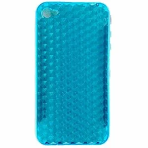 Transparent iPhone 4G Glue Silicone Case Skin Color: BLUE