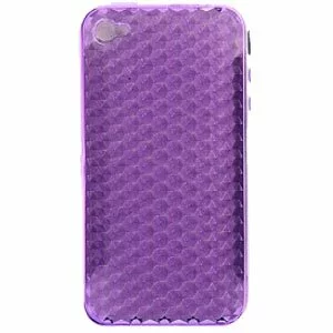 Transparent iPhone 4G Glue Silicone Case Skin Color: PURPLE