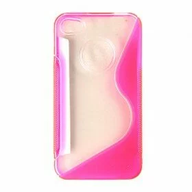 HARD PLASTIC BACK COVER CASE PARTIALLY TRANSPARENT COLOR: PINK