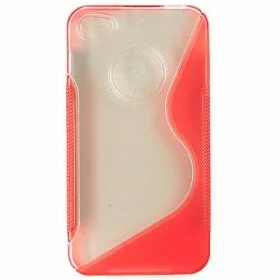 HARD PLASTIC BACK COVER CASE PARTIALLY TRANSPARENT COLOR: RED
