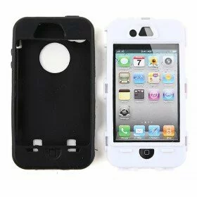 Apple iPhone 4G Supporter Case Color: BLACK in WHITE