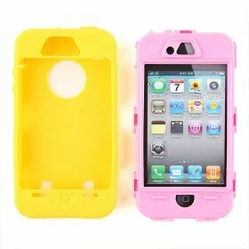 Apple iPhone 4G Supporter Case Color: YELLOW IN PINK