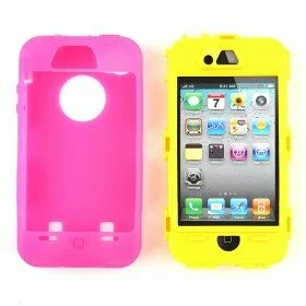 Apple iPhone 4G Supporter Case Color: PINK IN YELLOW