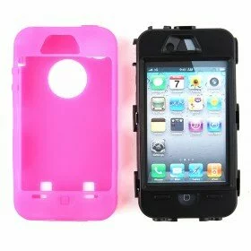 Apple iPhone 4G Supporter Case Color: PINK IN BLACK