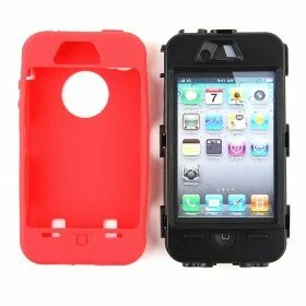 Apple iPhone 4G Supporter Case Color: RED IN BLACK