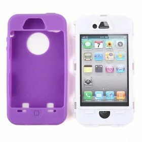 Apple iPhone 4G Supporter Case Color: VIOLET IN WHITE