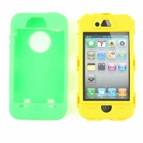 Apple iPhone 4G Supporter Case Color: GREEN IN YELLOW