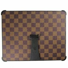 iPad Hard Plastic Chex Pattern With Support [BROWN-BURLYWOOD]