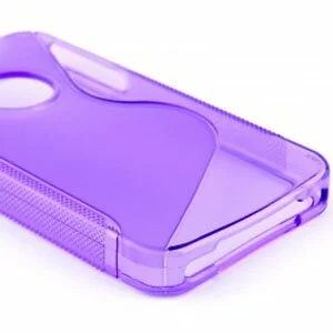 Medium Purple Soft Plastic Transparent Wave Patten Back Cover Ca