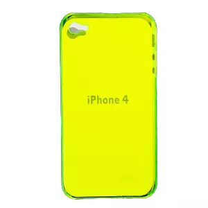 Hard Plastic Translucent Lacteal Back Cover Color: CHARTREUSE