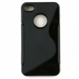 Soft Plastic Stylio Back Cover Case For iPhone 4G Color:BLACK